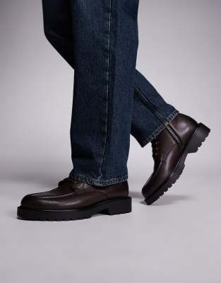 Schnürstiefel in Braun mit Profilsohle-Brown Brown 40.5