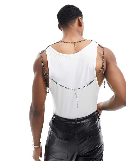 ASOS DESIGN - Schoudersierraad met maliënkolder in gunmetal, 4 van 4