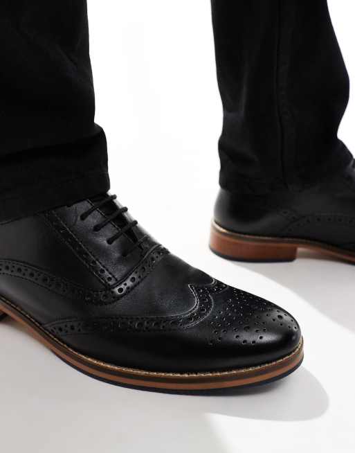 Asos black brogues hotsell