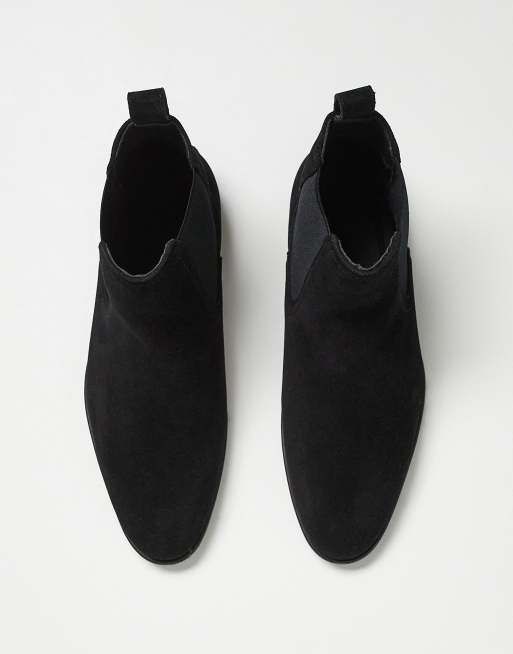 ASOS DESIGN – Schwarze Chelsea-Stiefel in Wildlederoptik, 4 von 4