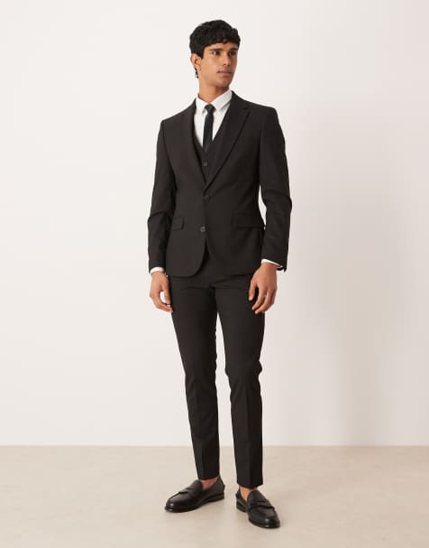 ASOS DESIGN – Schwarze, enge Anzughose - view 1