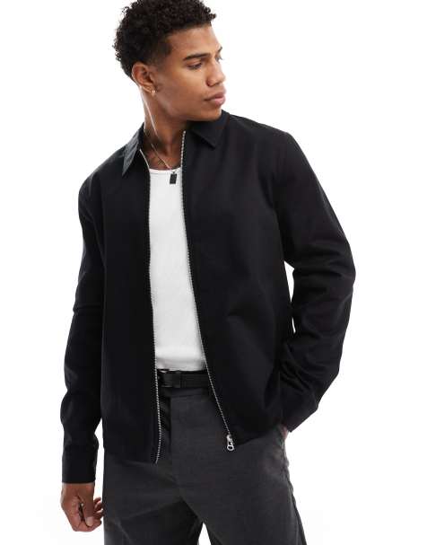 ASOS DESIGN – Schwarze Harringtonjacke - view 1