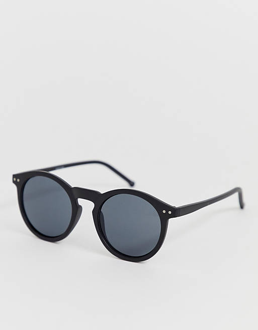 ASOS DESIGN – Schwarze, runde Sonnenbrille