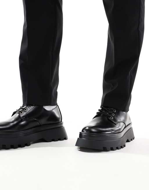 ASOS DESIGN – Schwarze Schnürschuhe mit dicker Profilsohle, 4 von 4
