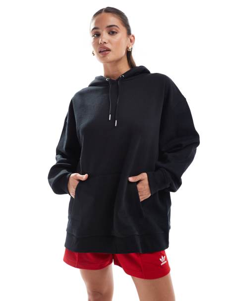 ASOS DESIGN – Schwarzer Oversize-Kapuzenpullover - view 1