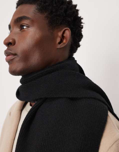 ASOS DESIGN – Schwarzer Strickschal