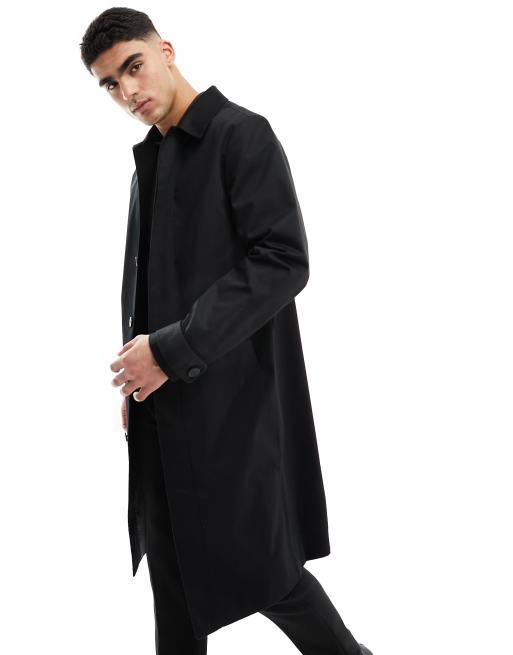 Asos black trench coat on sale