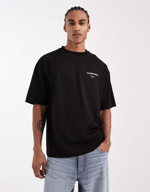 ASOS DESIGN – Schwarzes Oversize-T-Shirt mit Blumenmuster, 3 von 5