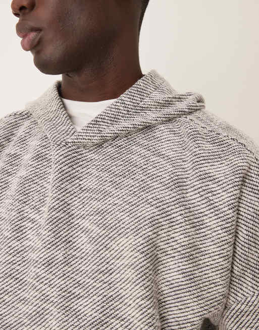 ASOS DESIGN Schwerer Oversize Kapuzenpullover in Grau meliert mit uberschnittenen Schultern Kombiteil ASOS