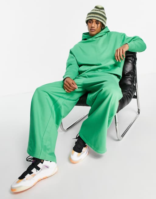 ASOS DESIGN – Schwerer Oversize-Kapuzenpullover in Smaragdgrün, Kombiteil