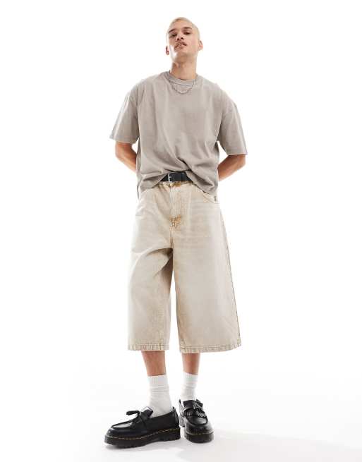 ASOS DESIGN – Schweres, kastiges Oversize-T-Shirt in verwaschenem Steinbeige, 2 von 4
