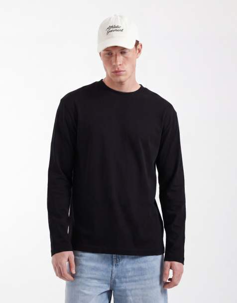 ASOS DESIGN – Schweres, langärmliges Relaxed-Fit-T-Shirt in Schwarz - view 1