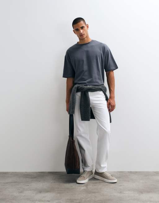 ASOS DESIGN schweres Oversize-T-Shirt in Anthrazit, 4 von 5