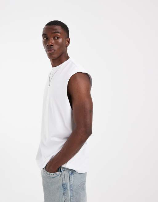ASOS DESIGN – Schweres Oversize-Tanktop in Weiß, 4 von 5