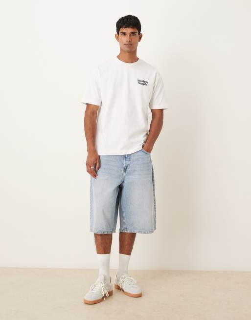 ASOS DESIGN – Schweres Relaxed Fit T-Shirt in Weiß mit Text-Rückenprint , 2 von 5