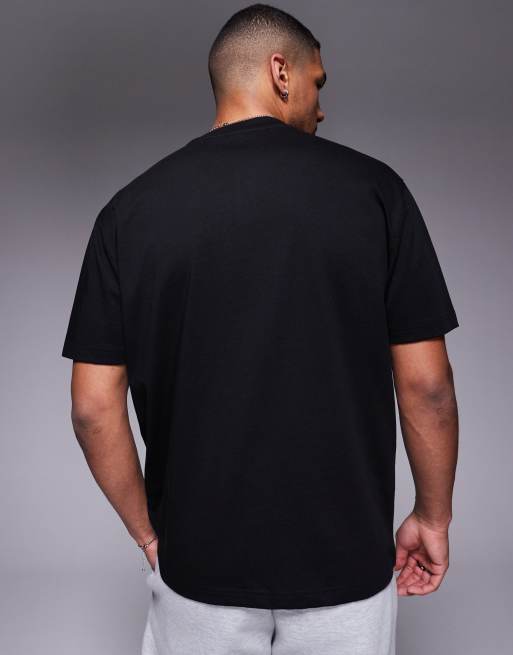 ASOS DESIGN – Schweres T-Shirt in Schwarz mit lockerem Schnitt  , 2 von 4