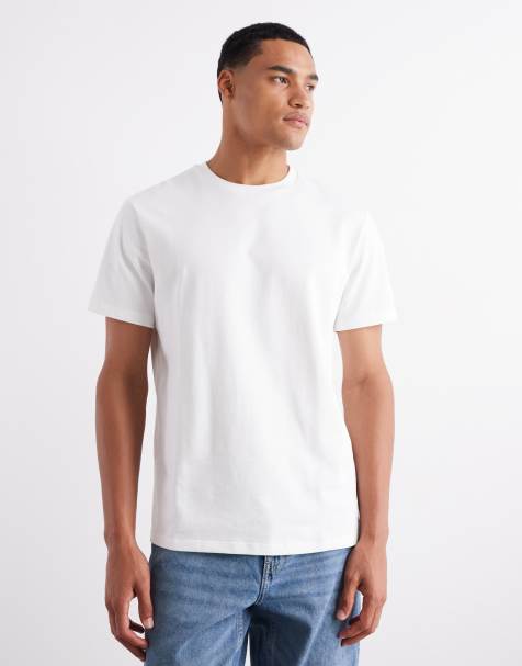 ASOS DESIGN – Schweres T-Shirt in Weiß mit Rundhalsausschnitt - view 1