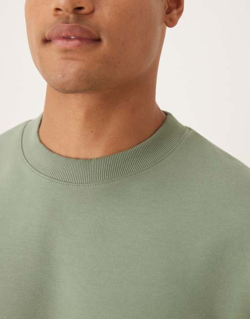 ASOS DESIGN – Schweres, weiches Oversize-T-Shirt in Salbeigrün, 5 von 5