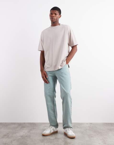 ASOS DESIGN – Schweres, weiches Oversize-T-Shirt in Steinbeige - view 1