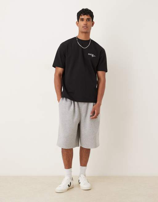 ASOS DESIGN – Schweres, weiches Relaxed-Fit-T-Shirt in Schwarz mit Text-Grafikprint , 2 von 5