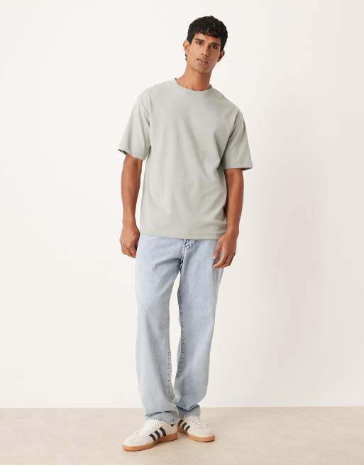 ASOS DESIGN – Schweres, weiches T-Shirt in Salbeigrün mit lockerem Schnitt , 2 von 5