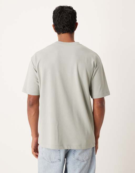ASOS DESIGN – Schweres, weiches T-Shirt in Salbeigrün mit lockerem Schnitt , 4 von 5