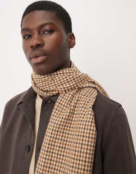 Will Sciarpa invernale spessa tartan Chunky Wrap scialle oversize sciarpe mantello sciarpa di raso uomo, Nero , Taglia unica