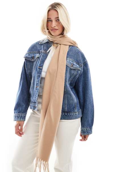 ASOS DESIGN - Sciarpa color cammello con frange - view 1