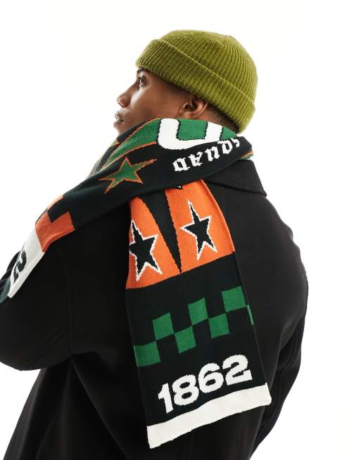 ASOS DESIGN - Sciarpa con design ispirato al calcio multicolore