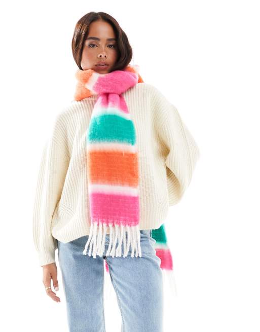 ASOS DESIGN - Sciarpa multicolore a righe