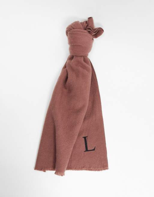 ASOS DESIGN - Sciarpa personalizzata con iniziale 