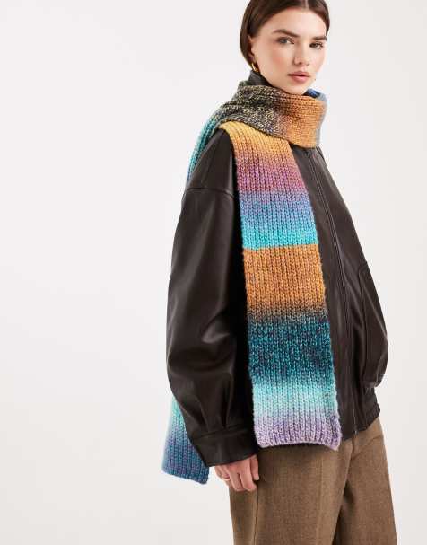 ASOS DESIGN - Sciarpa skinny misto lana intrecciata multicolore - view 1