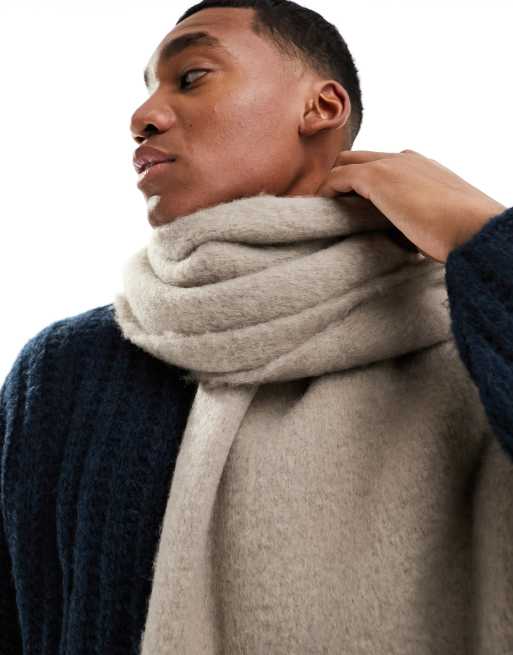 Scarf Sciarpa Poncho Zara Wool Scialle Con Frange Sciarpe Zara