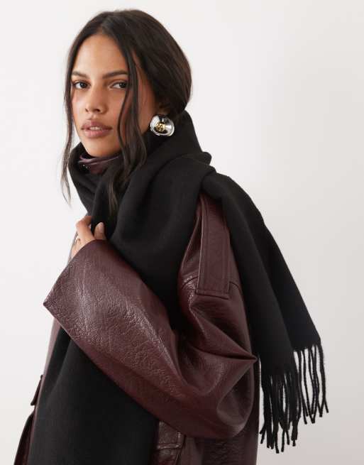 ASOS DESIGN sciarpa super morbida nera, 3 di 3