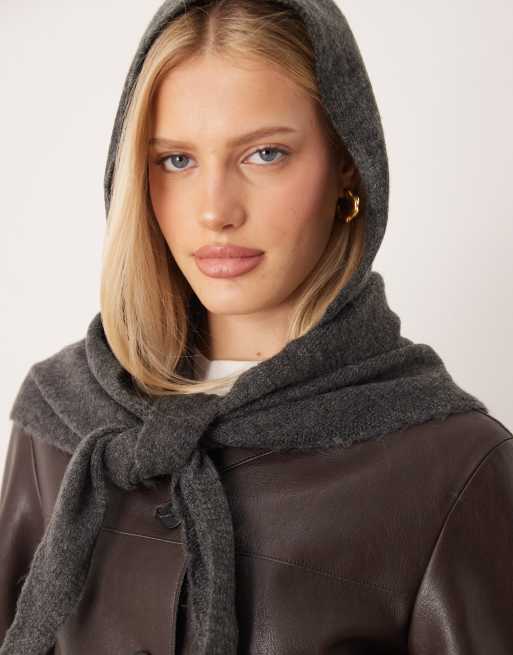 Durio Sciarpa da donna invernale triangolare sciarpa autunnale sciarpa morbida coperta in cashmere elegante con frange, A quadretti bianchi e neri., Taglia unica