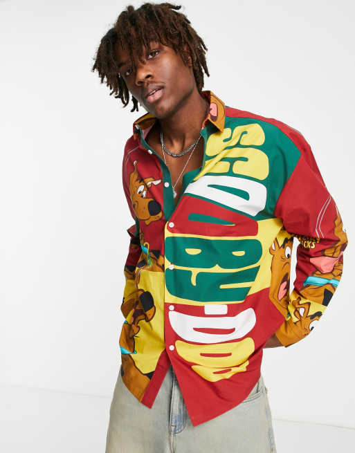 ASOS DESIGN - Scooby Doo - Camicia oversize con stampa anni '90 a blocchi, 2 di 4