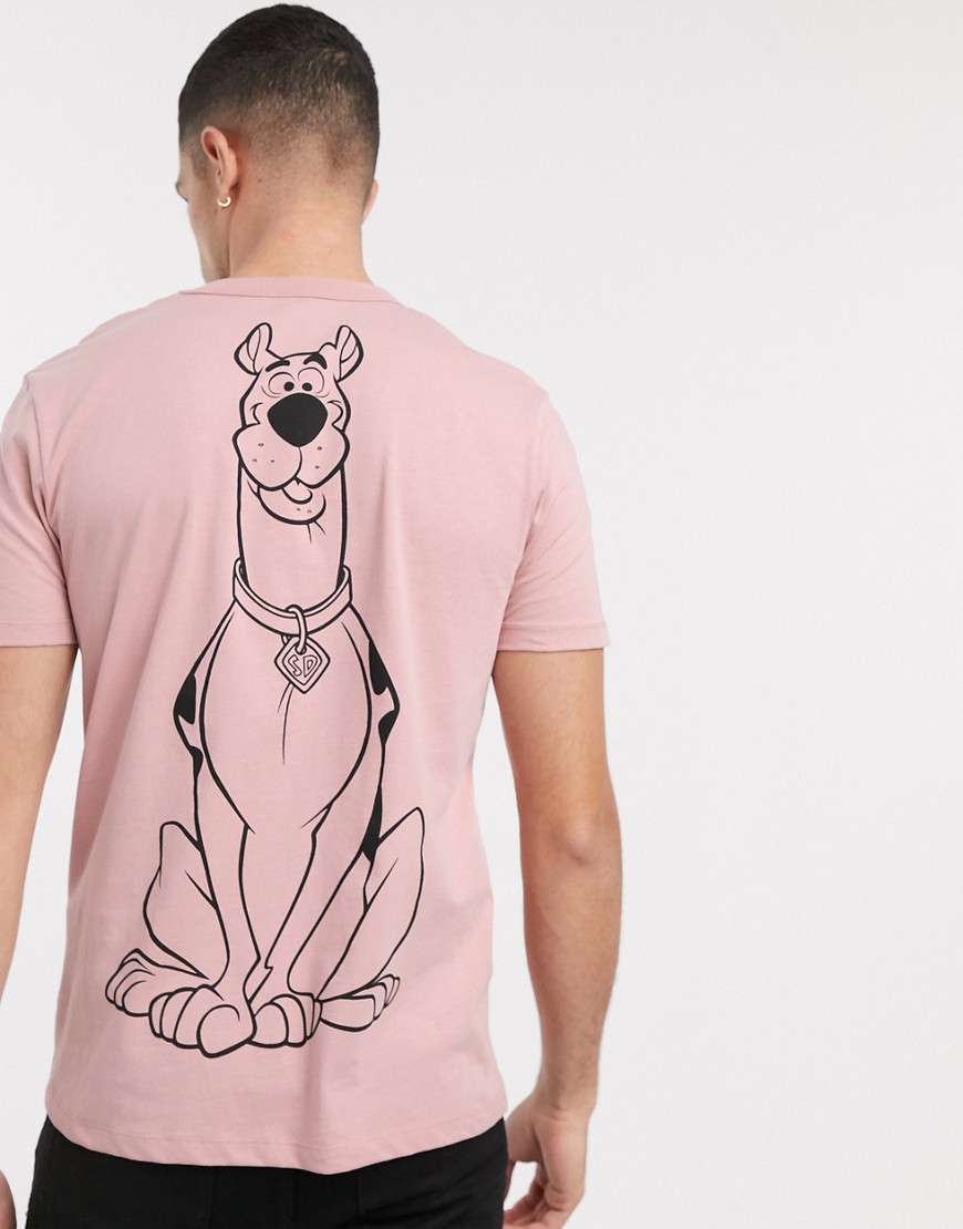 ASOS DESIGN – Scooby-Doo – T-shirt med tryck baktill-Rosa