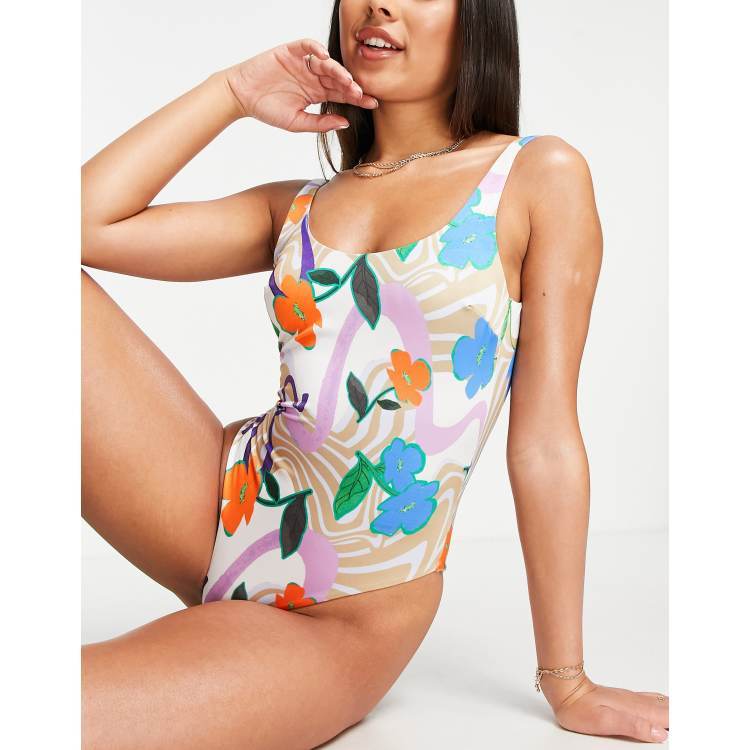 Asos floral swimsuit sale