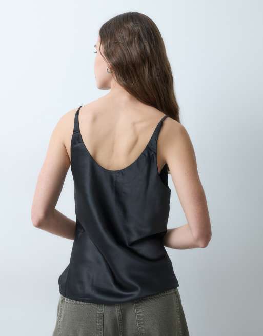 ASOS DESIGN scoop neck cami in black, 4 of 5