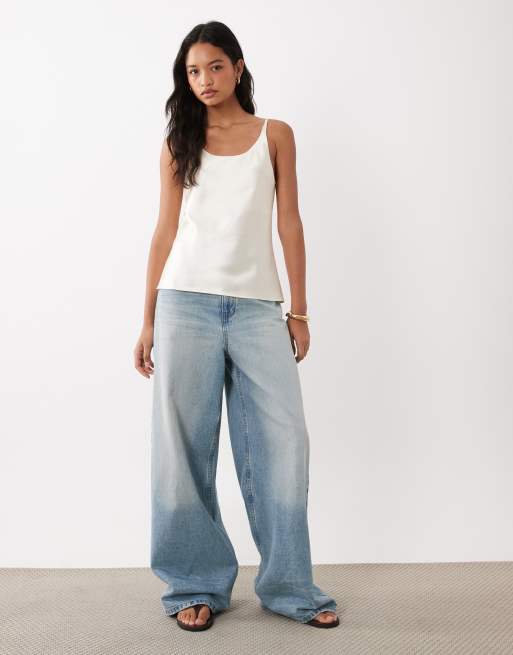 ASOS DESIGN scoop neck cami top in oyster, 2 of 4