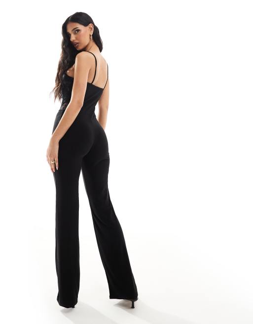 Asos black lace jumpsuit online