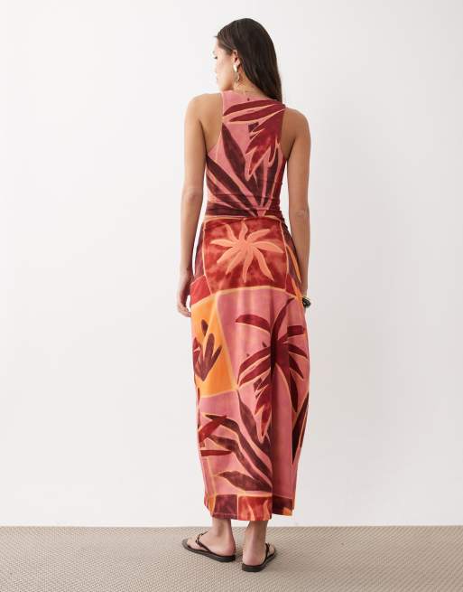 ASOS DESIGN scoop neck maxi dress in floral print, 4 of 4