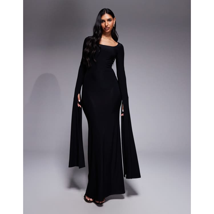 scoop neck dresses evening Lady Black Tie - Hilary Gown - Scoop Neck Strapless Fitted Satin Gown