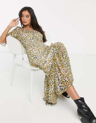 asos leopard maxi dress