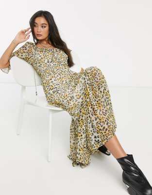 asos leopard print maxi dress