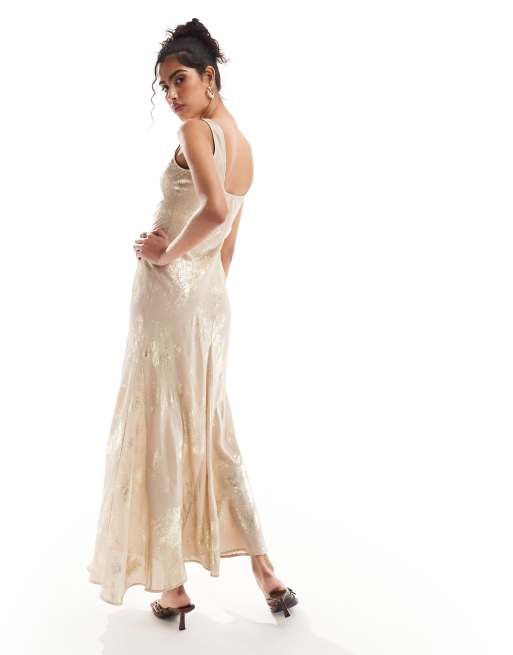 gold satin dress asos ASOS DESIGN twist front bias satin maxi dress with gold hardware in ol –  VinNews Recommendations