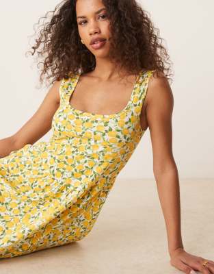 Shop Asos Design Scoop Neck Mini Dress In Multi