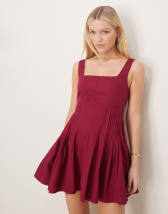Nia destene bust detail camisole dress in bon bon pink