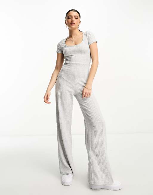 Scoop Women's Satin Jumpsuit with Wide Leg, Sizes XS-2XL