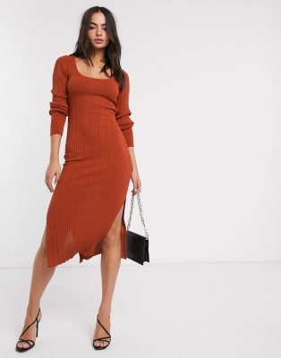 asos knitted midi dress